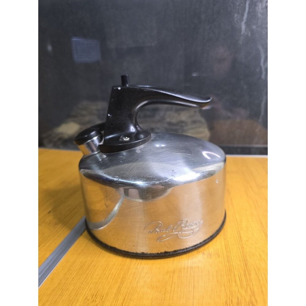 Vintage 1801 Revere Ware MINI Whistling Tea Kettle Copper Bottom e 93-C Korea